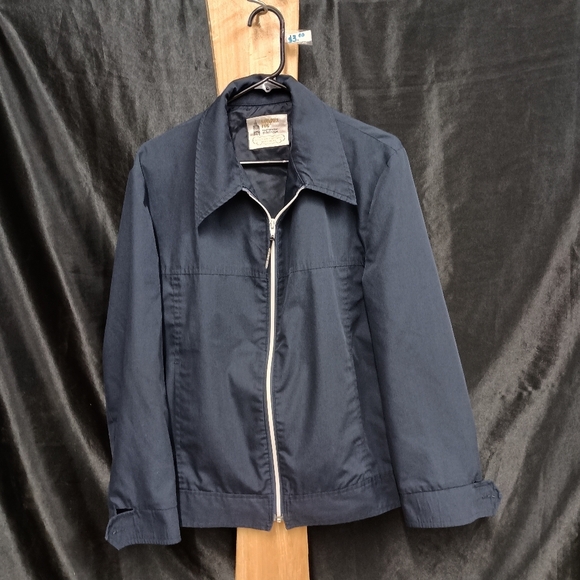 Navy blue London Fog zip up size 42 reg. Men's jacket - Picture 13 of 17